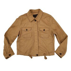 Banana Republic Tan Crop Shacket Women's Petite Size PM